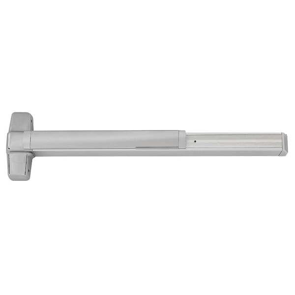 Grade 1 Concealed Vertical Rod Exit Bar for Wood Doors, 36-in Device, Exit Only, Hex Dogging, Satin